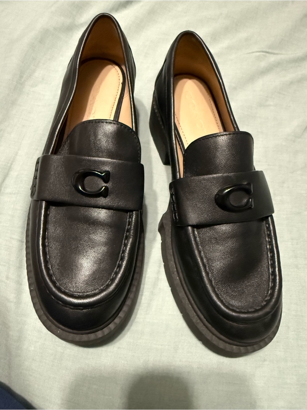 Coach Leah  Black  Loafers